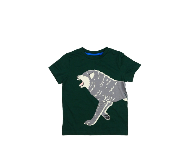 Zelené triko s vlkem 