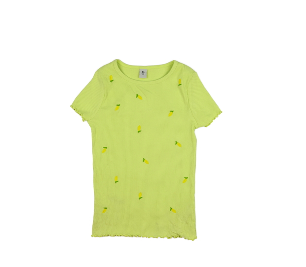 Žluté žebrované triko s citrony Tu 