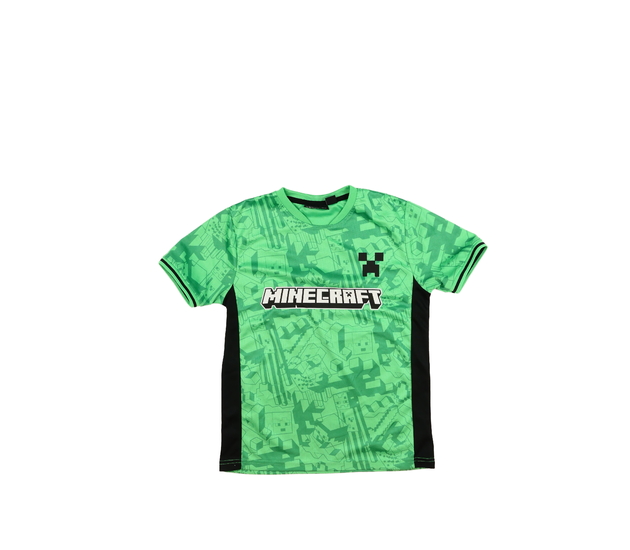 Zelené vzorované sportovní triko Minecraft Primark
