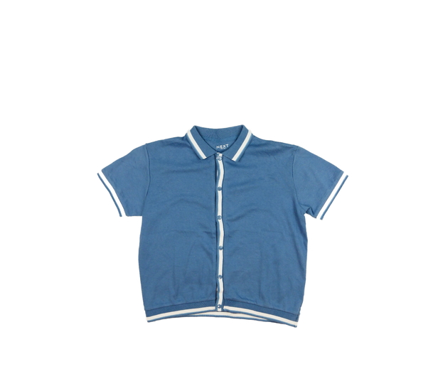 Modré triko na patenty s límečkem Next