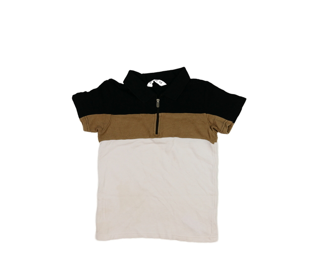 Trojbarevné triko s límečkem 