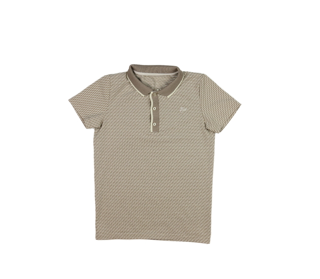 Světlé vzorované triko s límečkem 