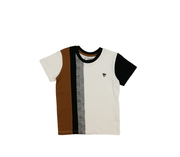 Bílé triko s barevnými detaily 