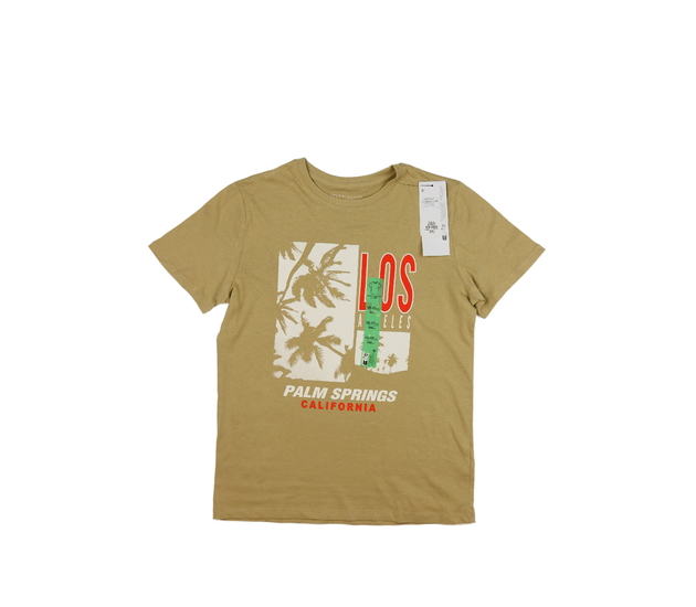 Nové hnědé triko s palmami Primark 