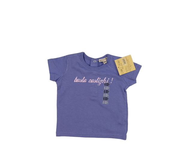 Nové modré triko s nápisem 