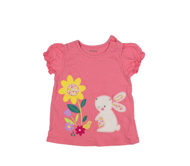 Růžové triko se zajíčkem Nutmeg 