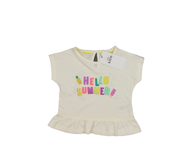 Nové krémové triko s nápisem M&S