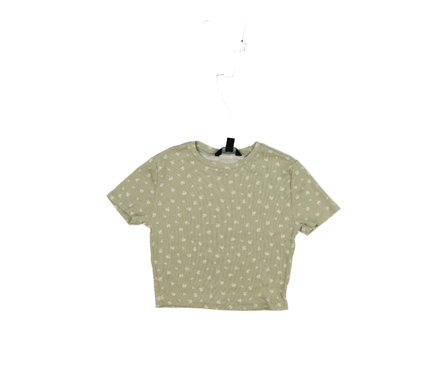 Zelený květinový crop top New Look 