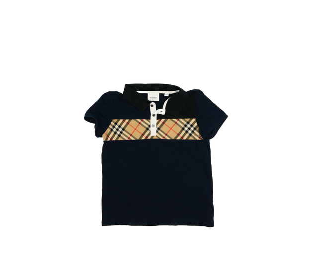 Tmavě modré triko s límečkem 