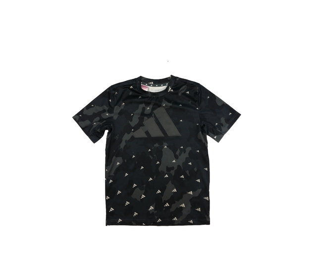 Černé vzorované sportovní triko Adidas 