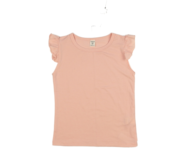 Meruňkové triko s volánky 