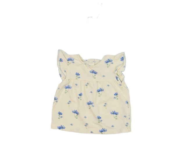 Krémové květinové triko Next