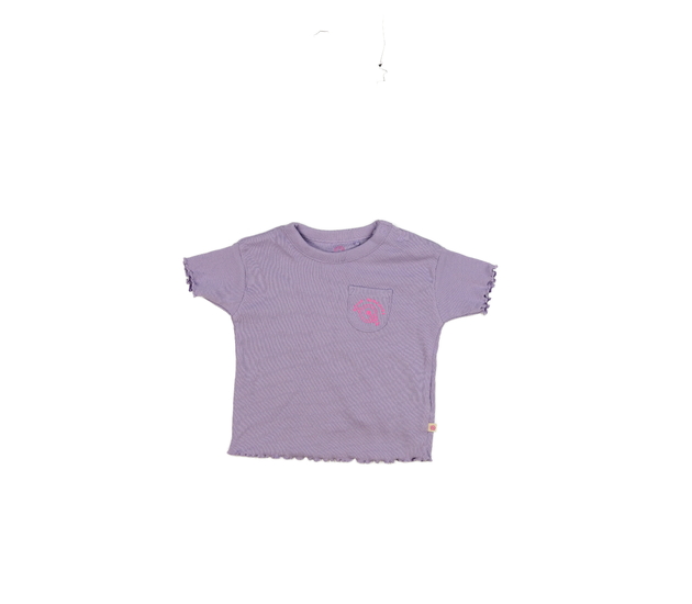 Fialové žebrované triko Next