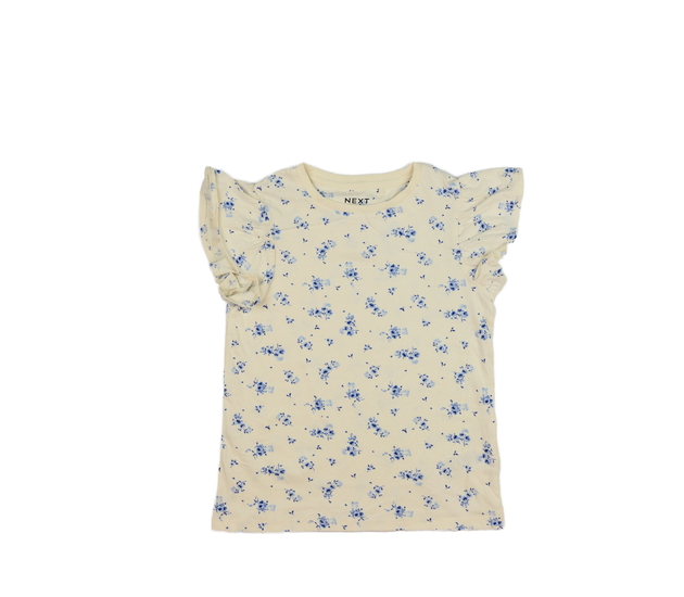 Krémové květinové triko Next