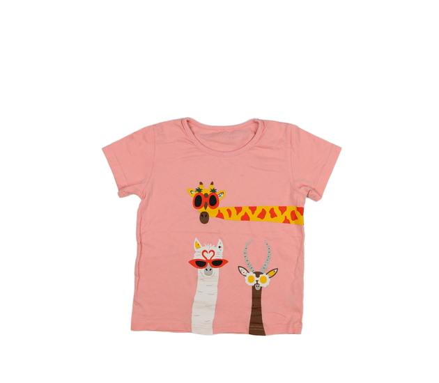 Růžové triko se zvířátky 