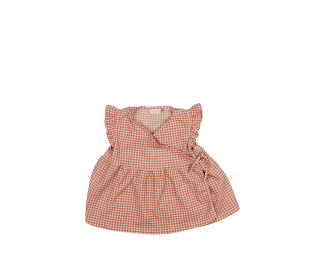 Kostkované zavinovací triko Next