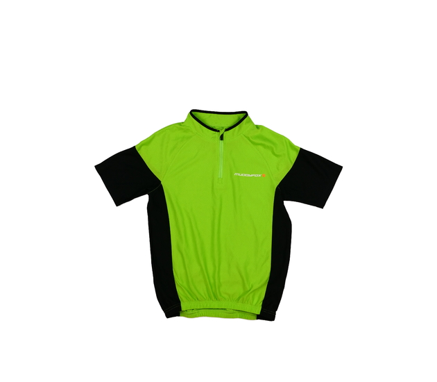 Zeleno-černé sportovní triko na kolo 