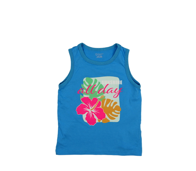 Modré tílko s listy květin Primark 