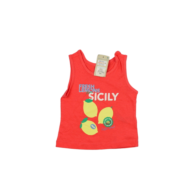 Červené tílko a citrony Primark 