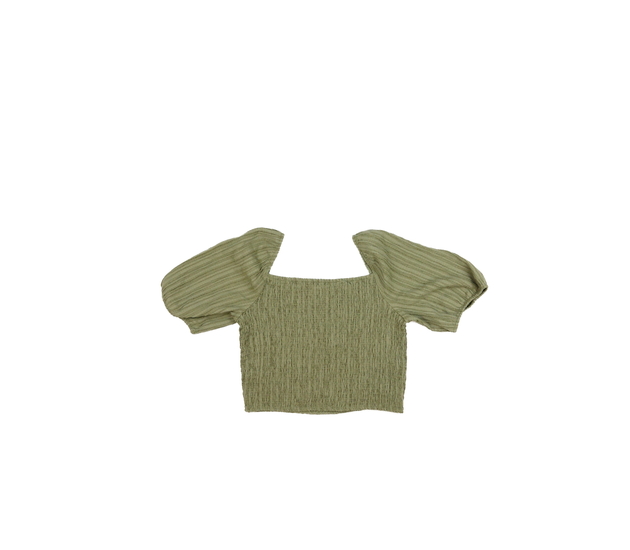 Zelený prošívaný crop top Primark 