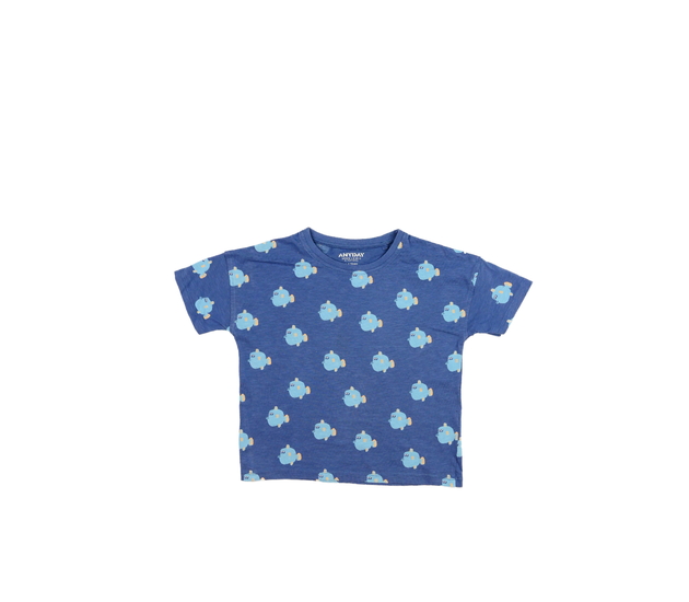 Modré triko s rybami John Lewis 