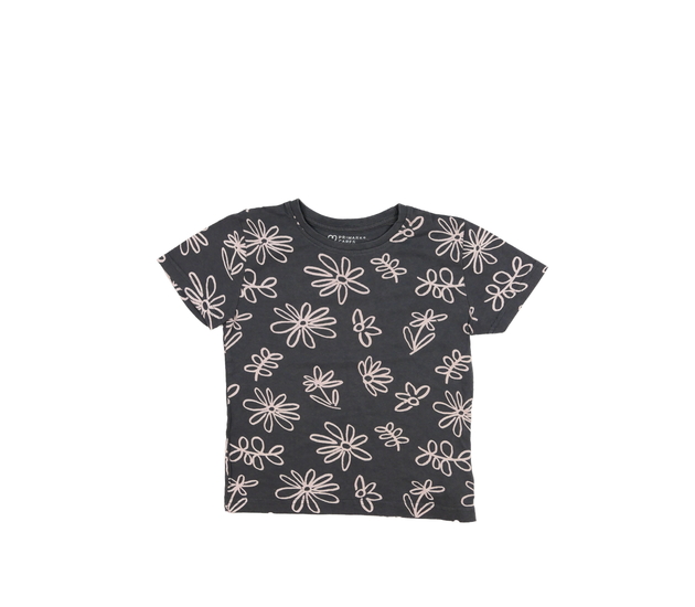 Šedé květinové triko Primark 