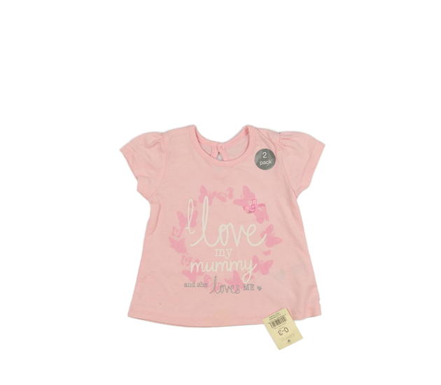 Nové růžové triko s nápisy George