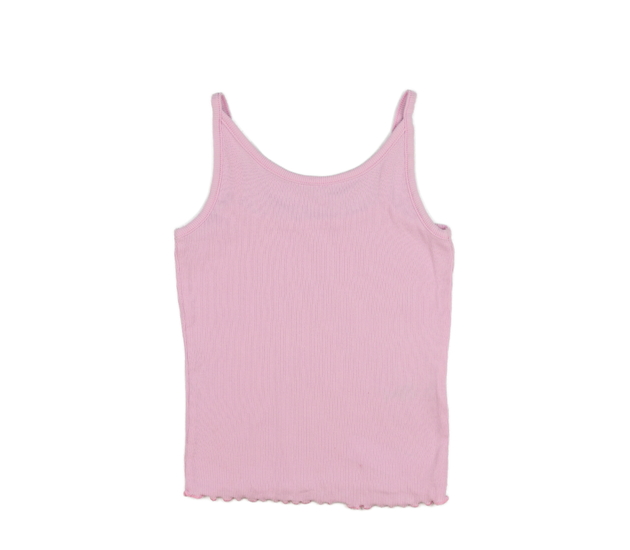 Růžové žebrované kratší tílko George