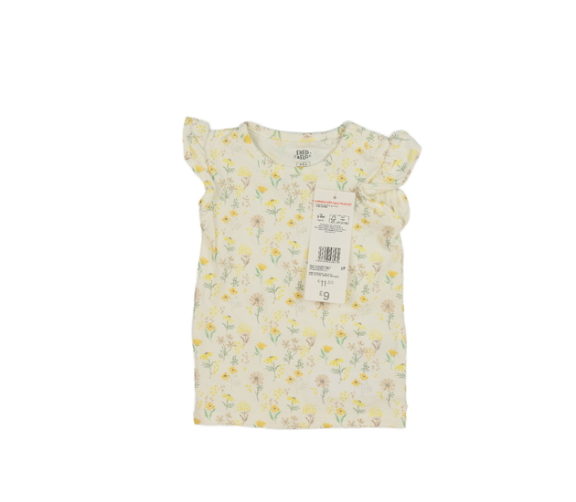 Nové krémové květinové triko F&F