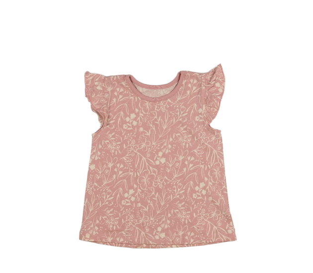 Růžové triko s květinami George