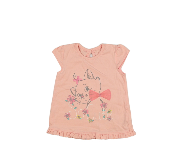 Růžové triko s kočičkou Disney George