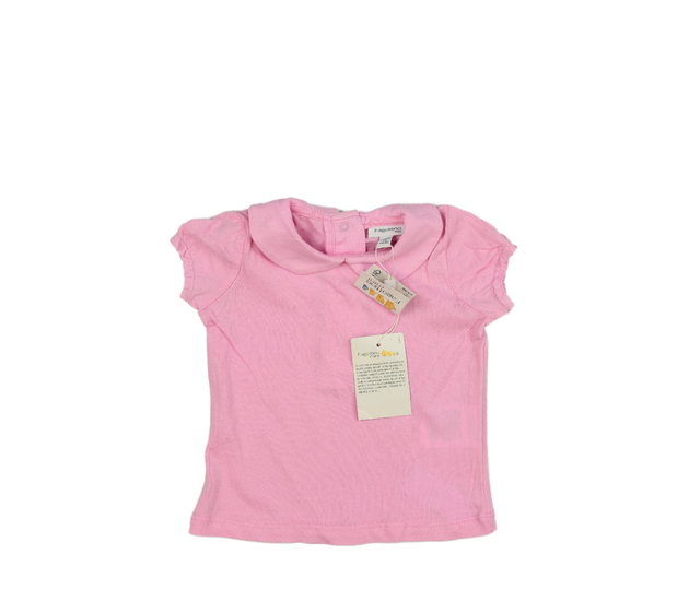 Nové růžové triko s límečkem 