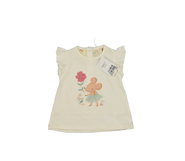 Nové bílé triko s myškou Next