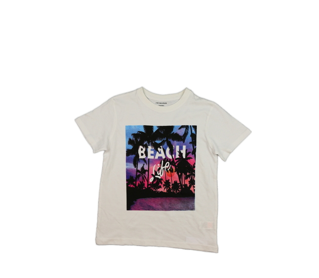 Bílé triko s letním motivem Primark 