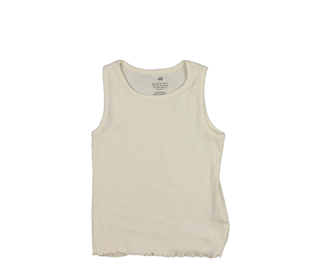 Krémové žebrované tílko H&M