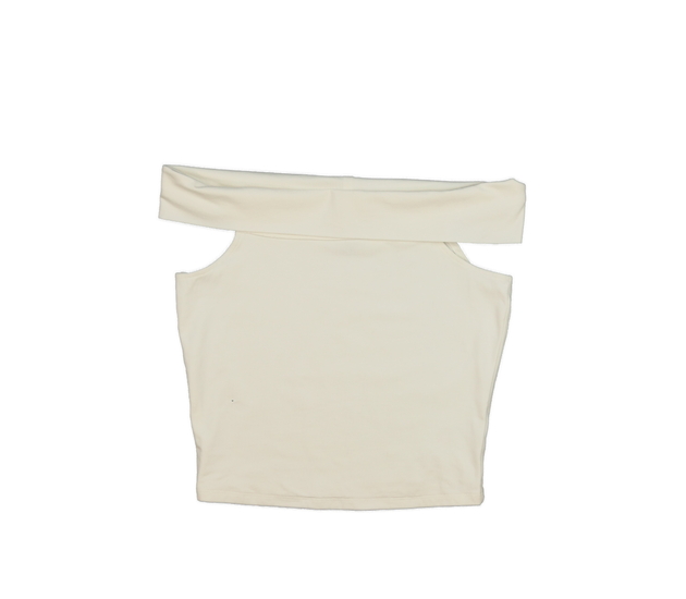 Krémový crop top New Look 