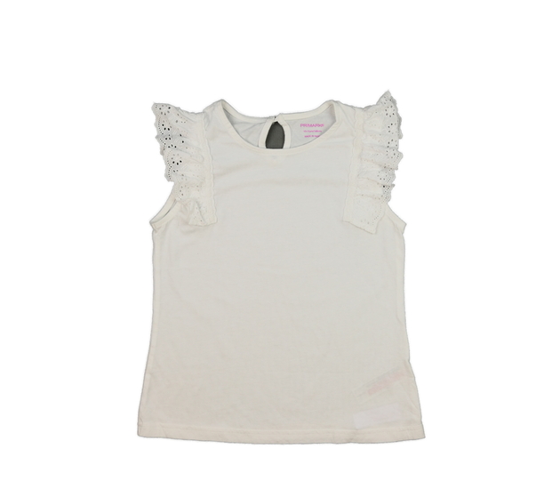 Bílé triko s madeirovými rukávy Primark 