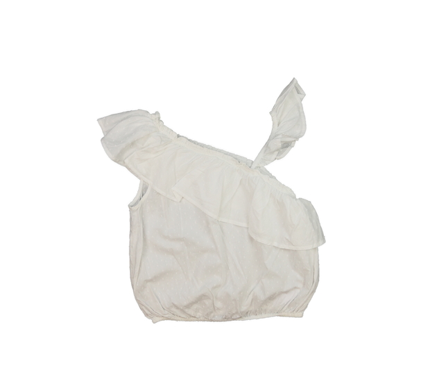 Bílý crop top s nopíky vel. 170 Next