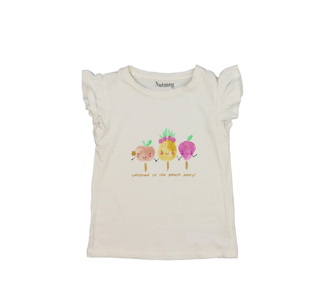 Bílé triko s ovocem Nutmeg
