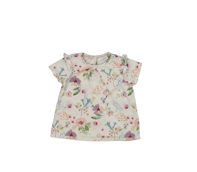 Světlé triko s květinami Next