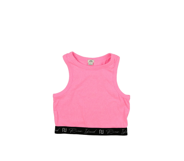 Růžový crop top River Island 