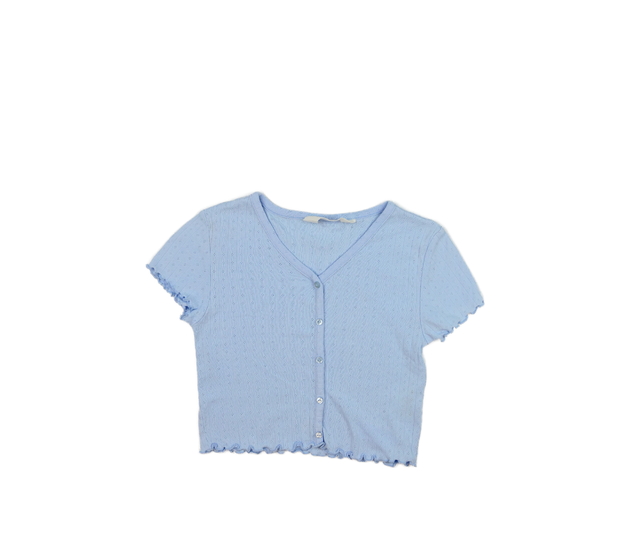 Modrý madeirový crop top H&M