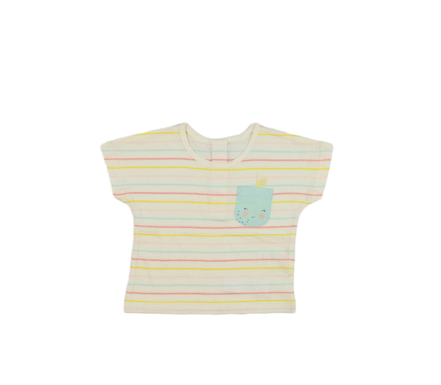 Světlé triko s pastelovými pruhy