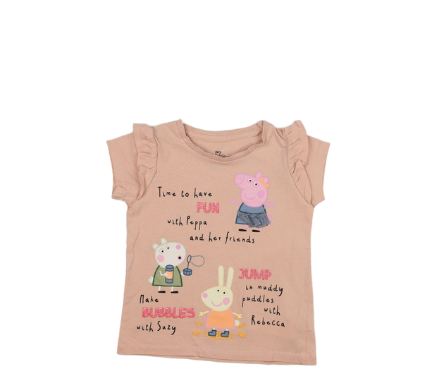 Růžové triko s volánky Prasátko Pepa Nutmeg