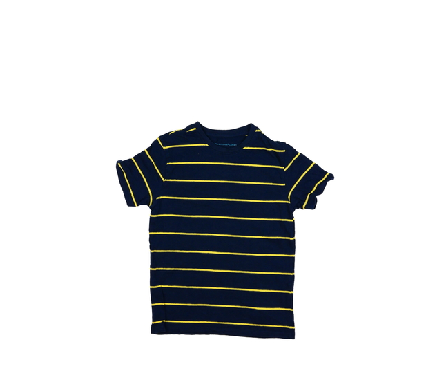 Tmavě modré triko se žlutými pruhy Primark 