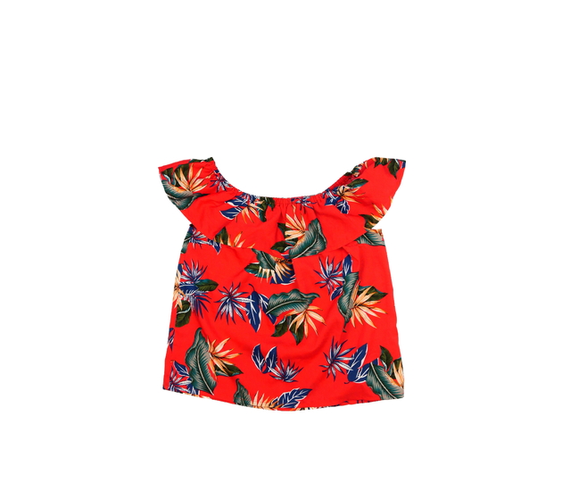 Červená halenka s listy Primark 