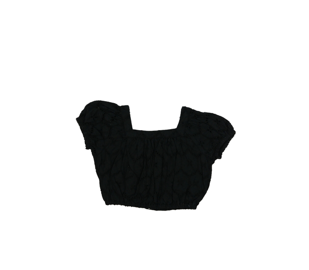 Černý madeirový crop top Tu 