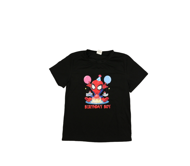Černé narozeninové triko Spider-man 