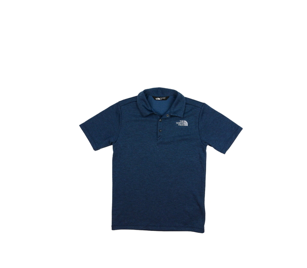 Modré melírované triko s límečkem The North Face 