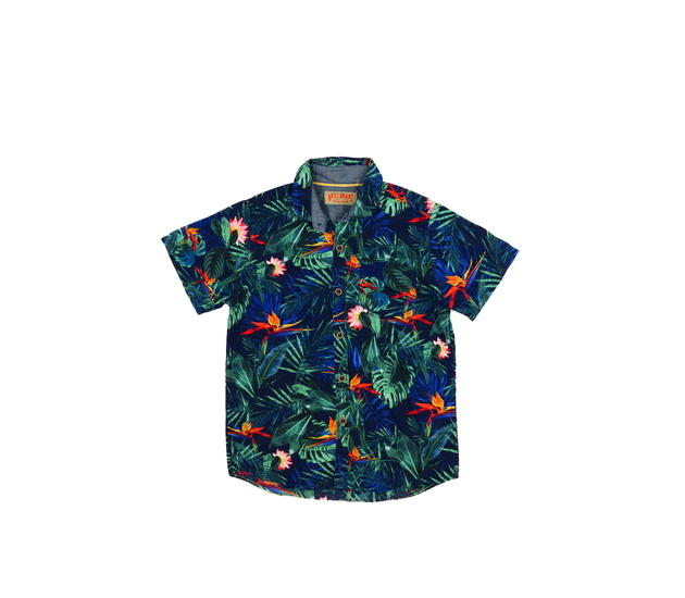 Tmavá košile s květinami Next